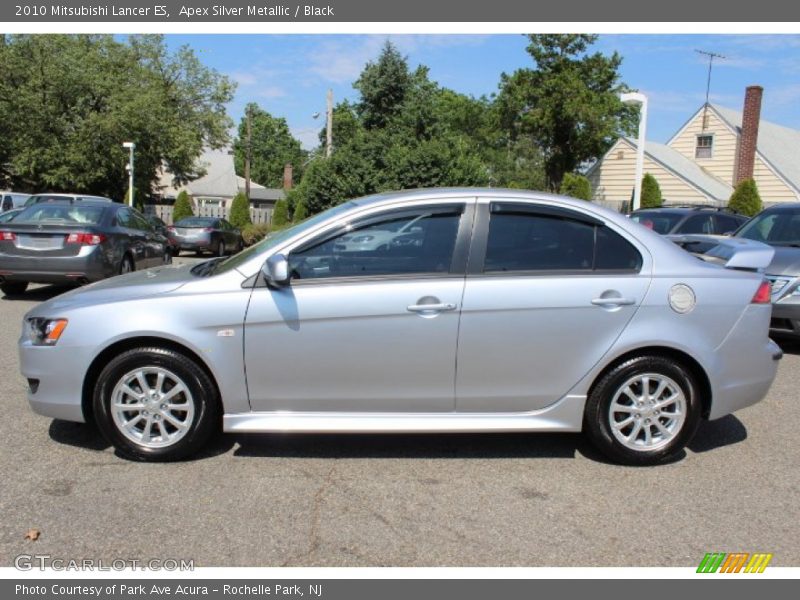 Apex Silver Metallic / Black 2010 Mitsubishi Lancer ES