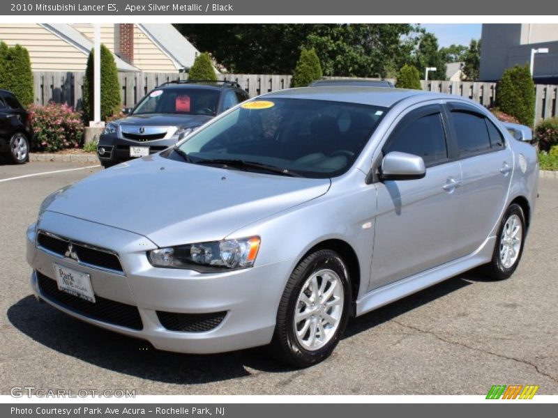 Apex Silver Metallic / Black 2010 Mitsubishi Lancer ES