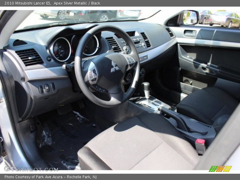 Apex Silver Metallic / Black 2010 Mitsubishi Lancer ES
