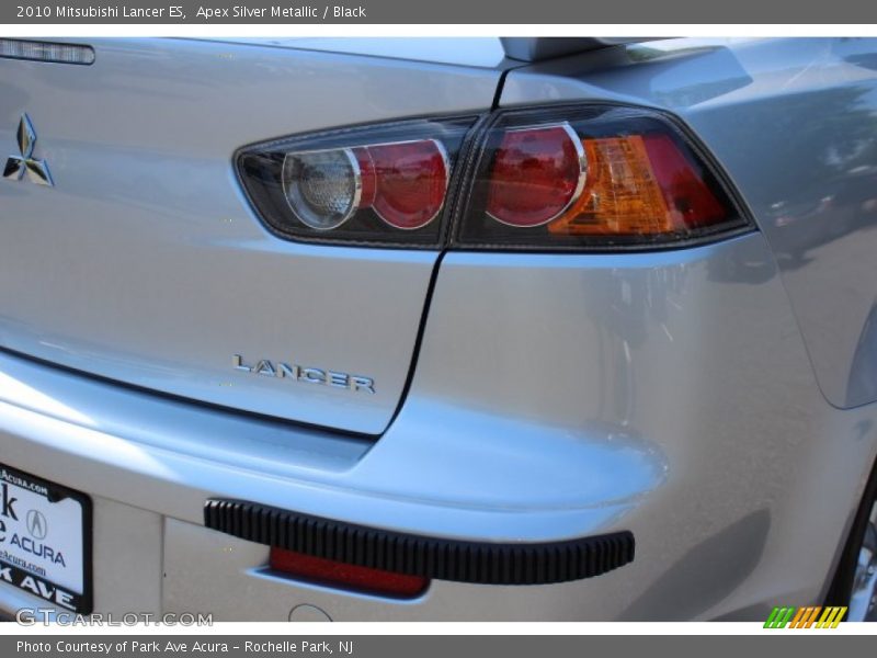 Apex Silver Metallic / Black 2010 Mitsubishi Lancer ES
