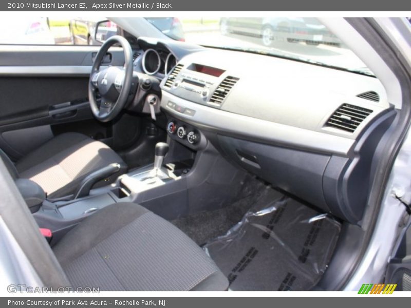 Apex Silver Metallic / Black 2010 Mitsubishi Lancer ES