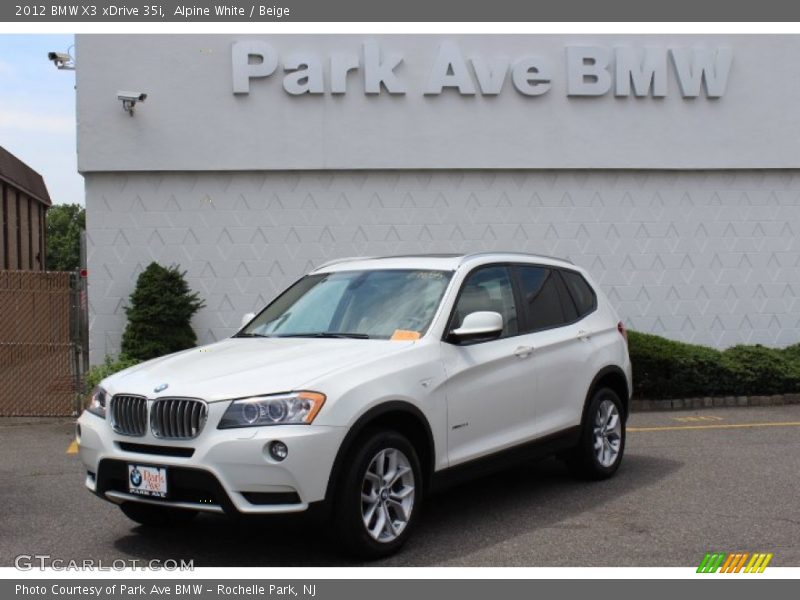 Alpine White / Beige 2012 BMW X3 xDrive 35i