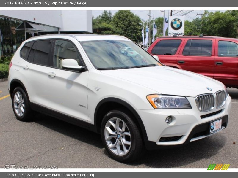 Alpine White / Beige 2012 BMW X3 xDrive 35i