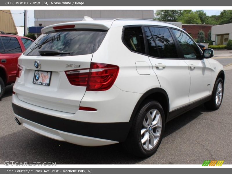 Alpine White / Beige 2012 BMW X3 xDrive 35i