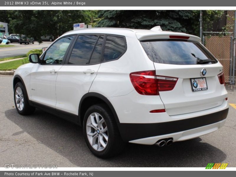 Alpine White / Beige 2012 BMW X3 xDrive 35i