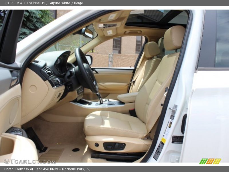 Alpine White / Beige 2012 BMW X3 xDrive 35i