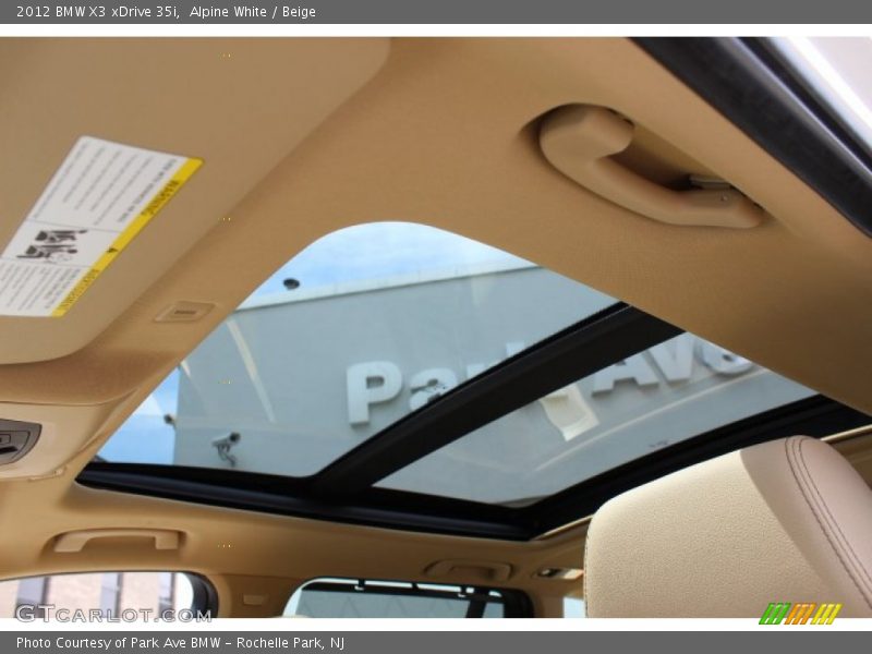 Alpine White / Beige 2012 BMW X3 xDrive 35i