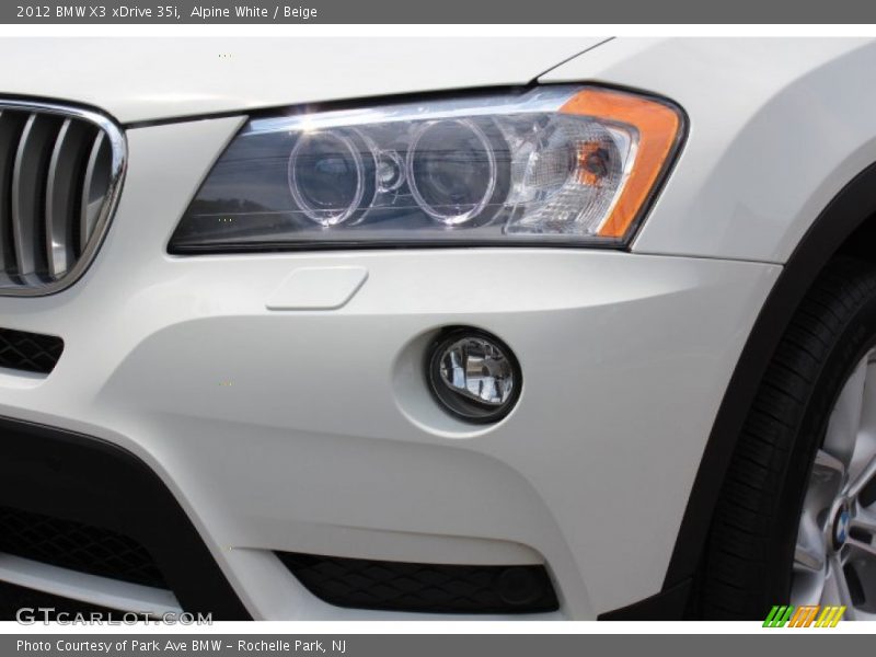 Alpine White / Beige 2012 BMW X3 xDrive 35i