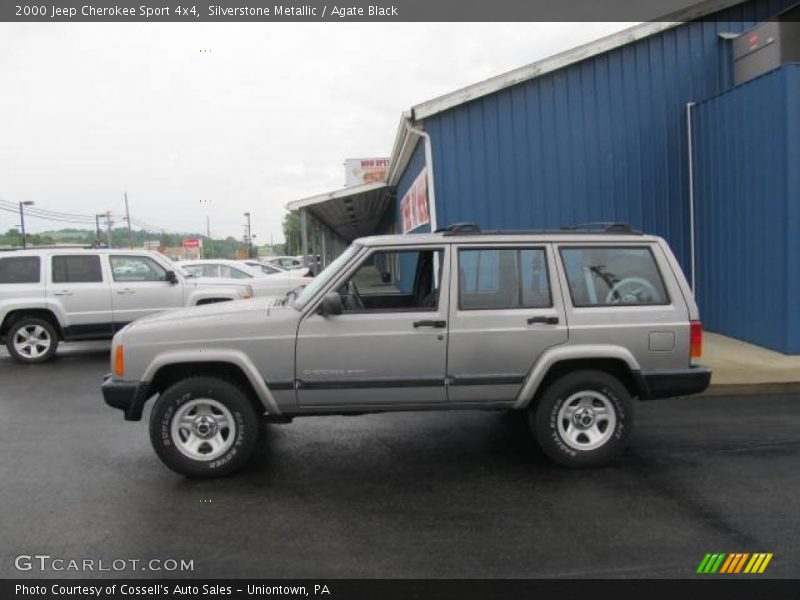 Silverstone Metallic / Agate Black 2000 Jeep Cherokee Sport 4x4