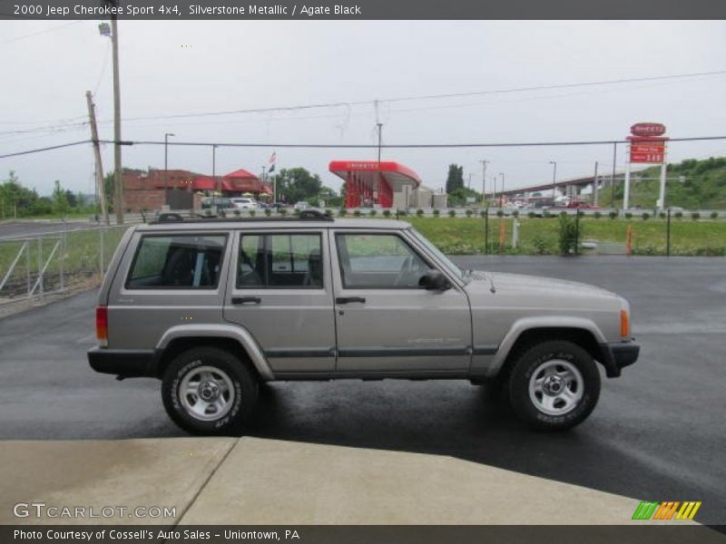 Silverstone Metallic / Agate Black 2000 Jeep Cherokee Sport 4x4