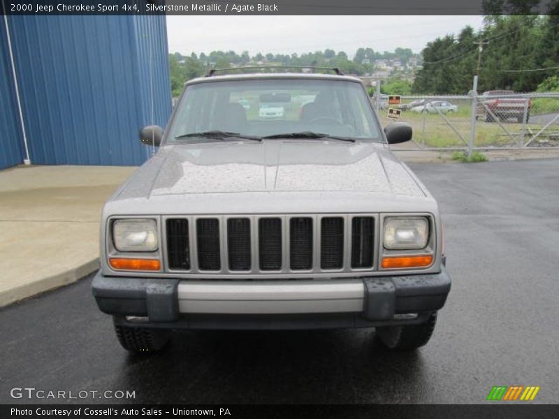 Silverstone Metallic / Agate Black 2000 Jeep Cherokee Sport 4x4