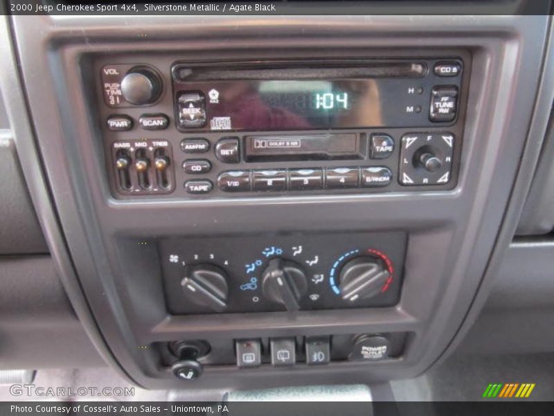 Silverstone Metallic / Agate Black 2000 Jeep Cherokee Sport 4x4