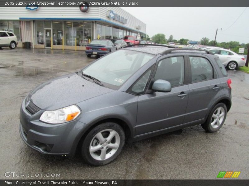 Azure Gray Metallic / Black 2009 Suzuki SX4 Crossover Technology AWD