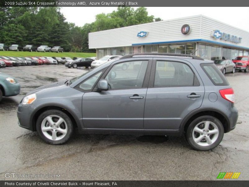 Azure Gray Metallic / Black 2009 Suzuki SX4 Crossover Technology AWD