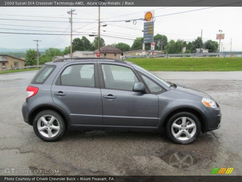 Azure Gray Metallic / Black 2009 Suzuki SX4 Crossover Technology AWD