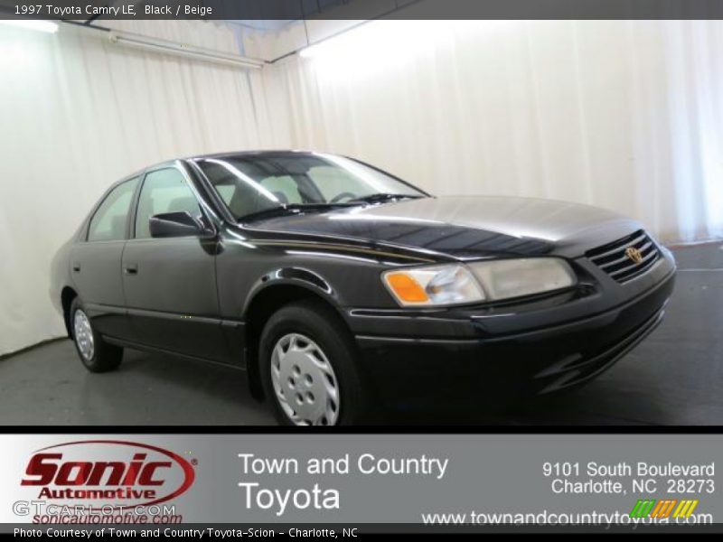 Black / Beige 1997 Toyota Camry LE