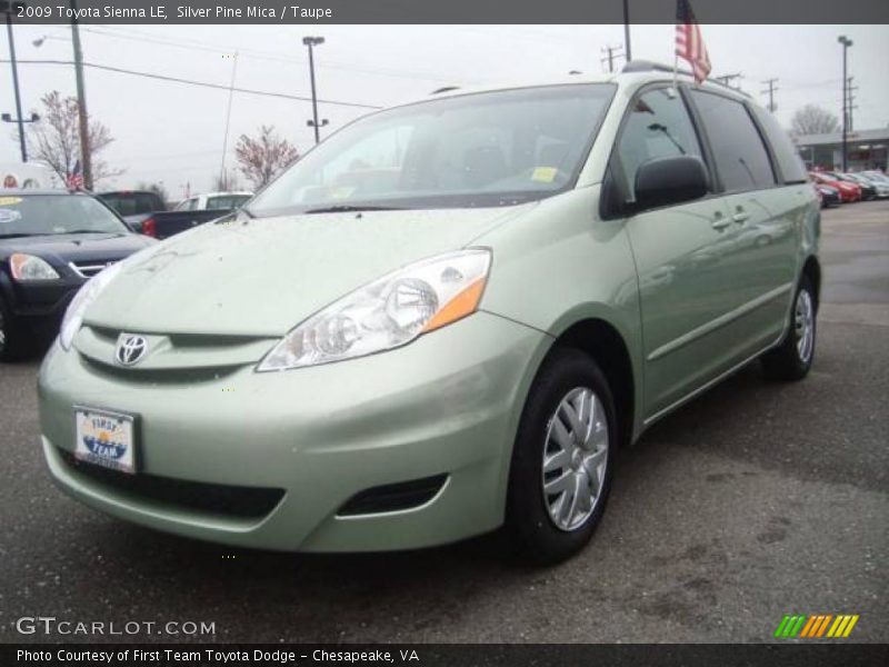 Silver Pine Mica / Taupe 2009 Toyota Sienna LE