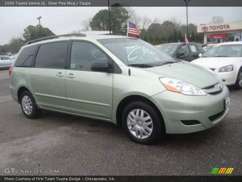 Silver Pine Mica / Taupe 2009 Toyota Sienna LE