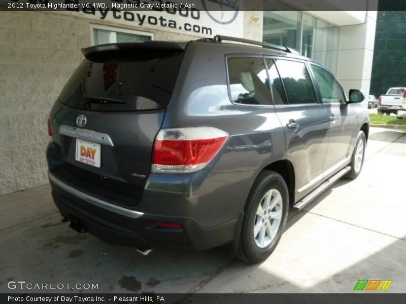 Magnetic Gray Metallic / Ash 2012 Toyota Highlander V6 4WD