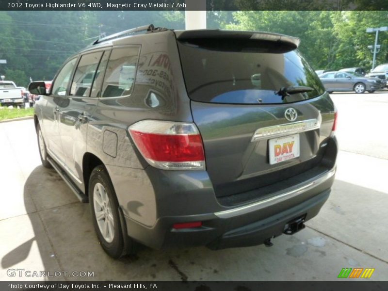 Magnetic Gray Metallic / Ash 2012 Toyota Highlander V6 4WD