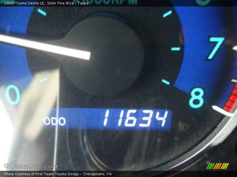 Silver Pine Mica / Taupe 2009 Toyota Sienna LE
