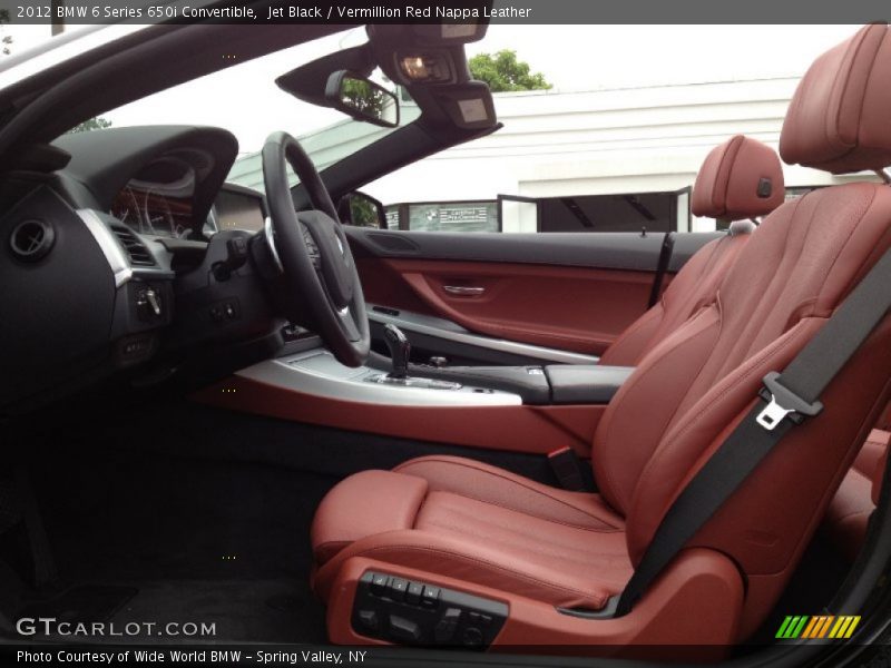  2012 6 Series 650i Convertible Vermillion Red Nappa Leather Interior