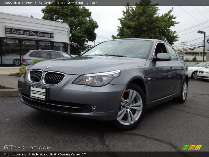 Space Grey Metallic / Black 2009 BMW 5 Series 528xi Sedan