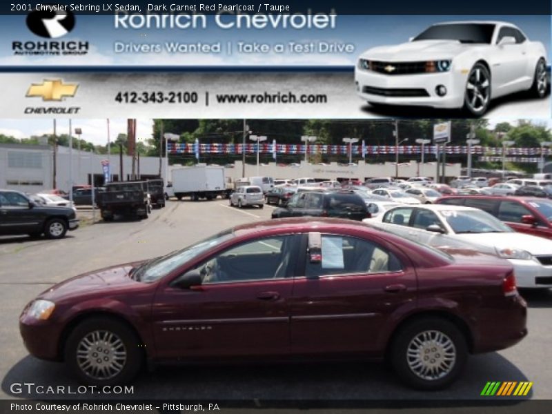 Dark Garnet Red Pearlcoat / Taupe 2001 Chrysler Sebring LX Sedan