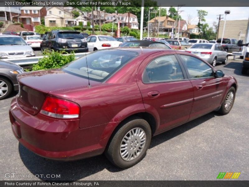 Dark Garnet Red Pearlcoat / Taupe 2001 Chrysler Sebring LX Sedan