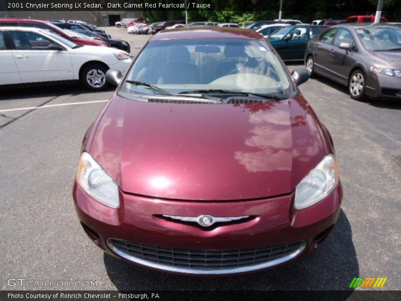 Dark Garnet Red Pearlcoat / Taupe 2001 Chrysler Sebring LX Sedan