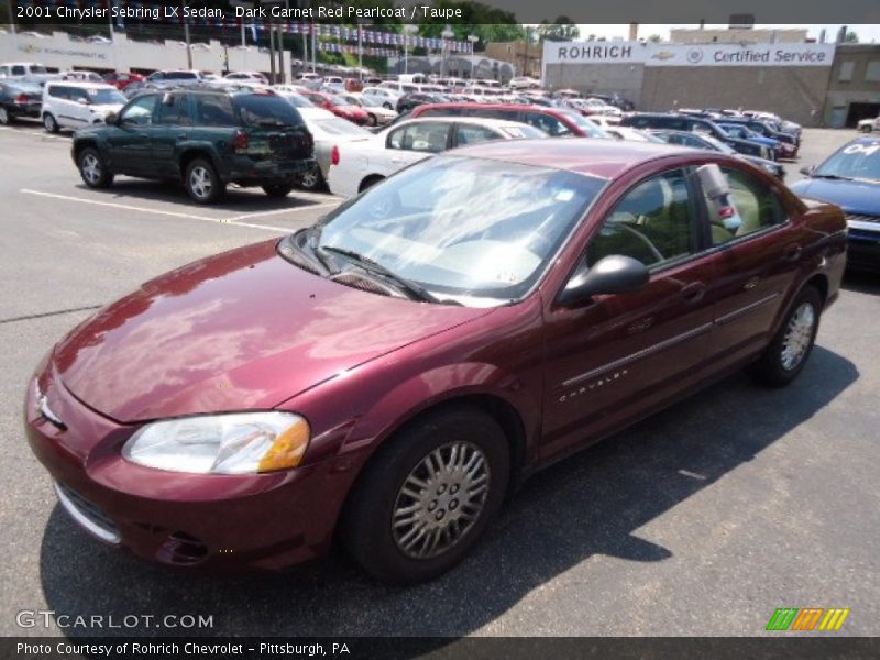 Dark Garnet Red Pearlcoat / Taupe 2001 Chrysler Sebring LX Sedan
