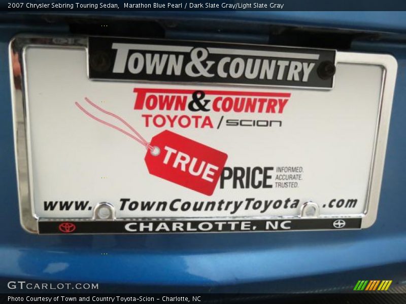 Marathon Blue Pearl / Dark Slate Gray/Light Slate Gray 2007 Chrysler Sebring Touring Sedan