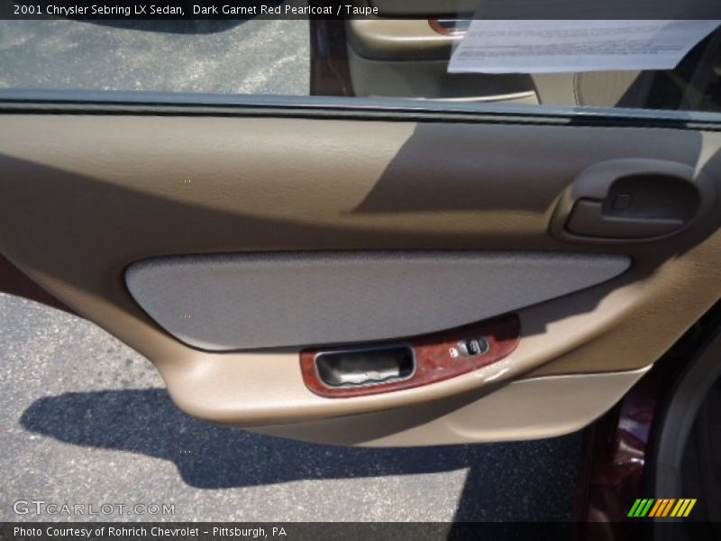 Dark Garnet Red Pearlcoat / Taupe 2001 Chrysler Sebring LX Sedan