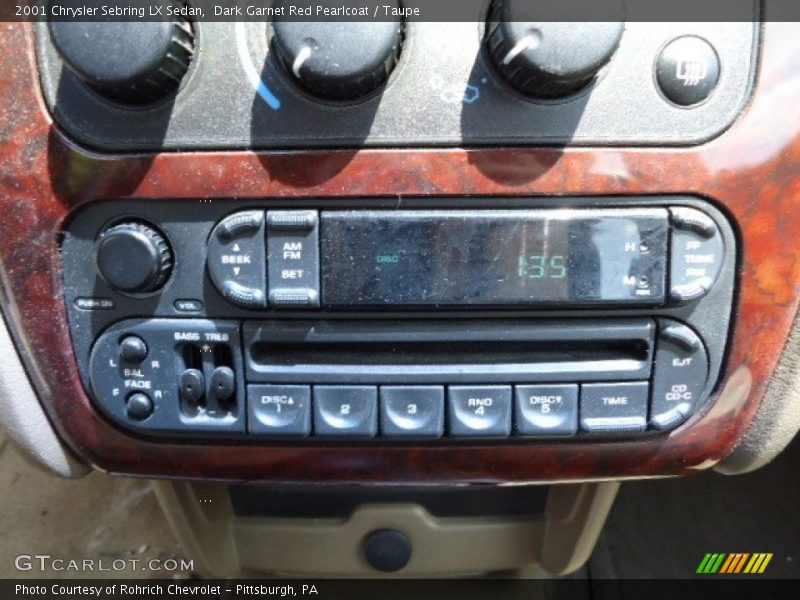 Dark Garnet Red Pearlcoat / Taupe 2001 Chrysler Sebring LX Sedan