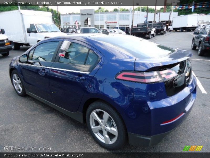 Blue Topaz Metallic / Jet Black/Dark Accents 2012 Chevrolet Volt Hatchback