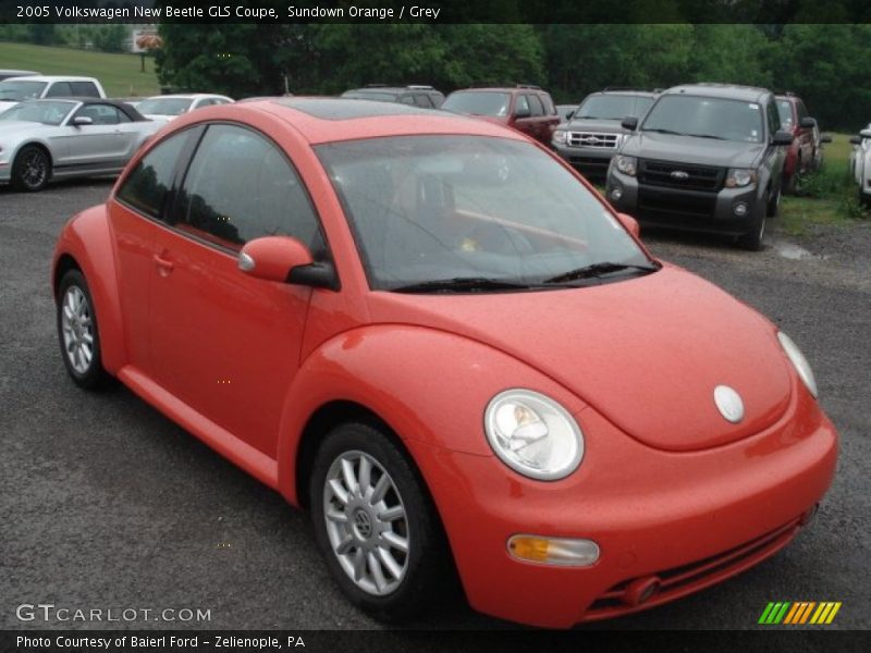 Sundown Orange / Grey 2005 Volkswagen New Beetle GLS Coupe
