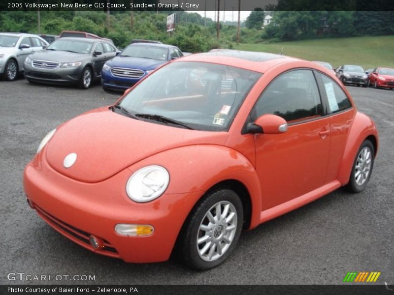 Sundown Orange / Grey 2005 Volkswagen New Beetle GLS Coupe