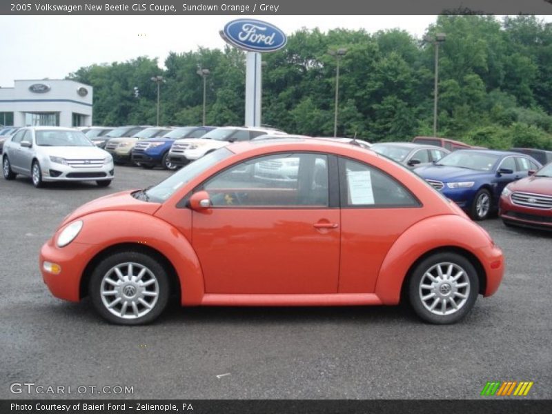 Sundown Orange / Grey 2005 Volkswagen New Beetle GLS Coupe