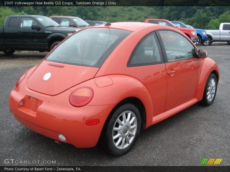 Sundown Orange / Grey 2005 Volkswagen New Beetle GLS Coupe