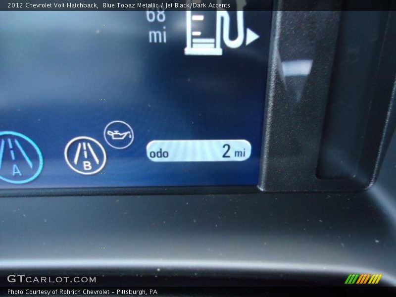 Blue Topaz Metallic / Jet Black/Dark Accents 2012 Chevrolet Volt Hatchback