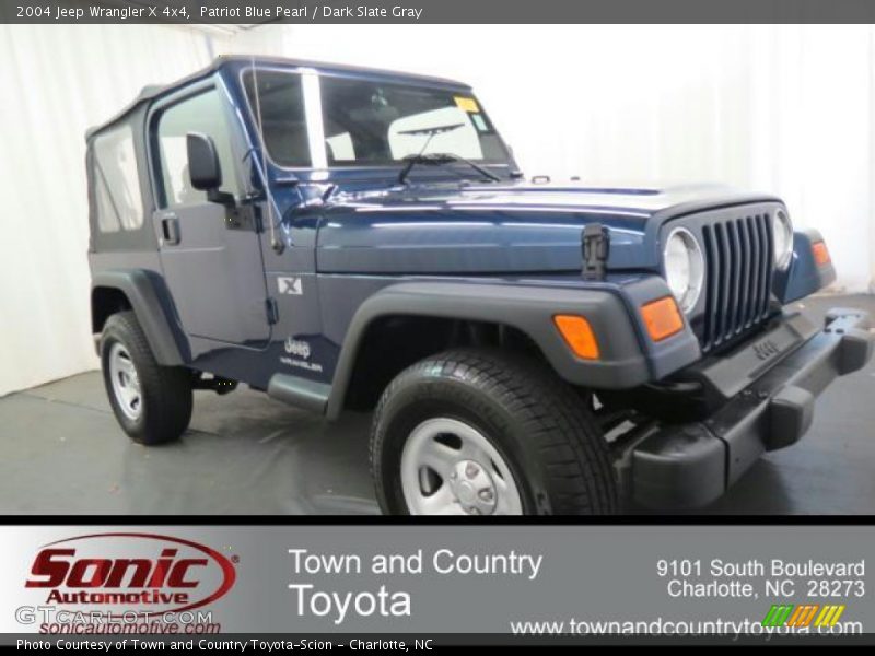 Patriot Blue Pearl / Dark Slate Gray 2004 Jeep Wrangler X 4x4