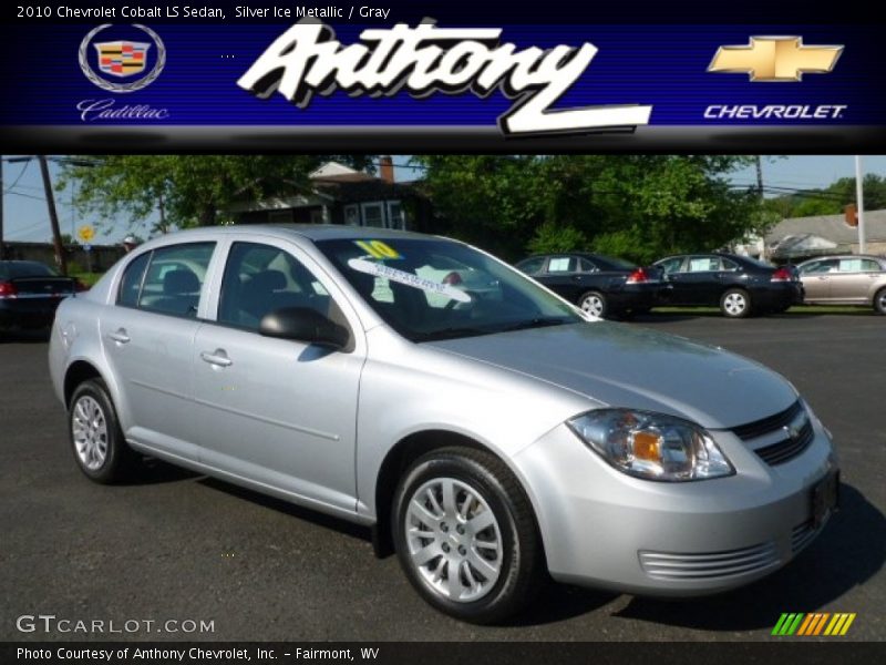 Silver Ice Metallic / Gray 2010 Chevrolet Cobalt LS Sedan