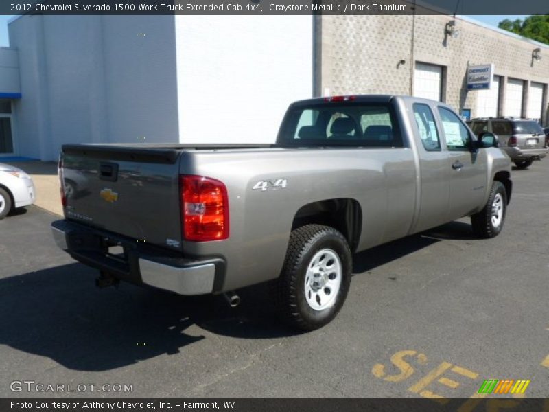 Graystone Metallic / Dark Titanium 2012 Chevrolet Silverado 1500 Work Truck Extended Cab 4x4