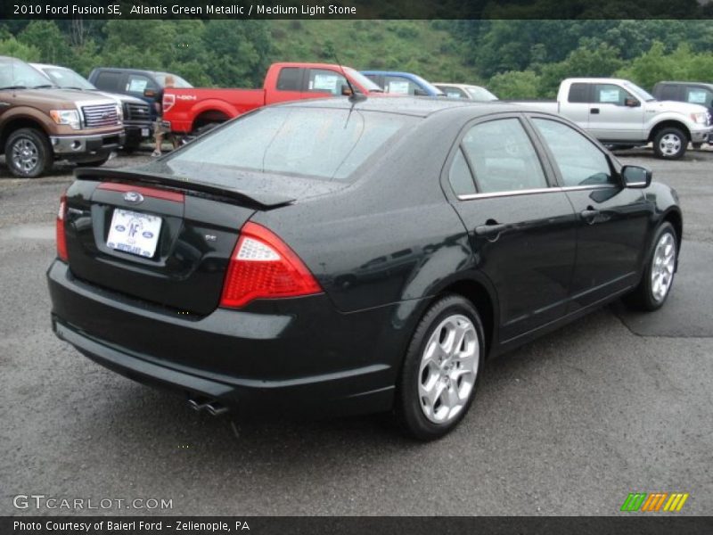 Atlantis Green Metallic / Medium Light Stone 2010 Ford Fusion SE