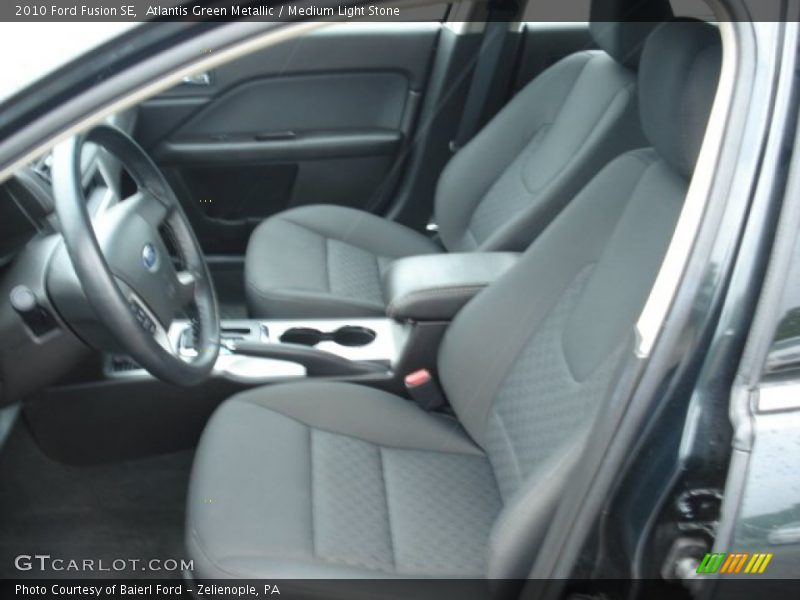 Atlantis Green Metallic / Medium Light Stone 2010 Ford Fusion SE