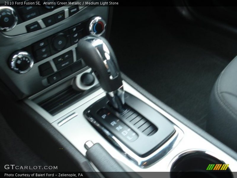 Atlantis Green Metallic / Medium Light Stone 2010 Ford Fusion SE