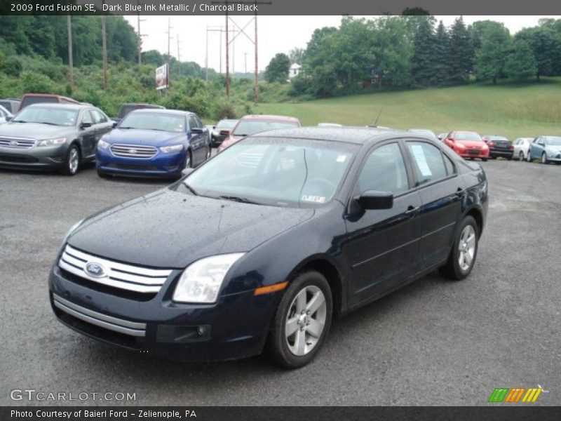 Dark Blue Ink Metallic / Charcoal Black 2009 Ford Fusion SE