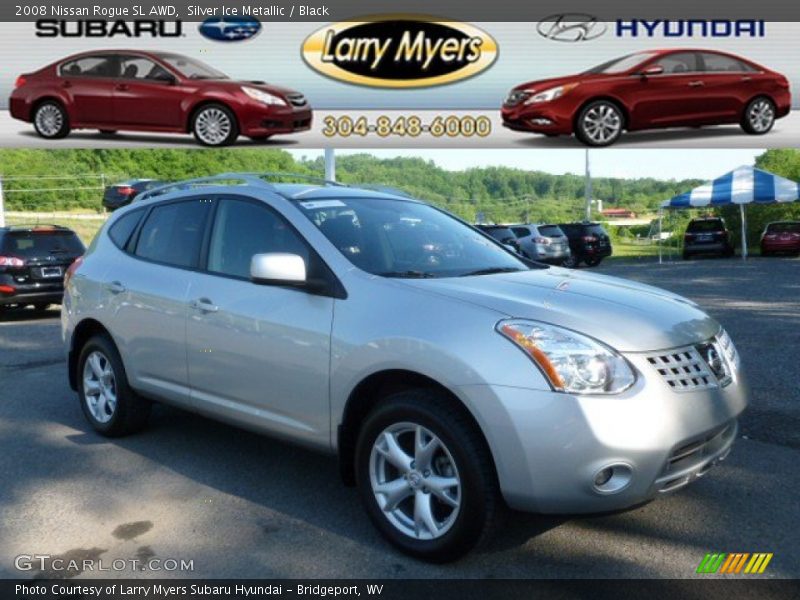 Silver Ice Metallic / Black 2008 Nissan Rogue SL AWD