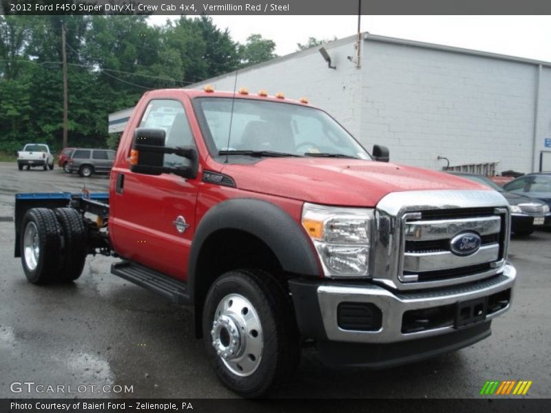 Vermillion Red / Steel 2012 Ford F450 Super Duty XL Crew Cab 4x4