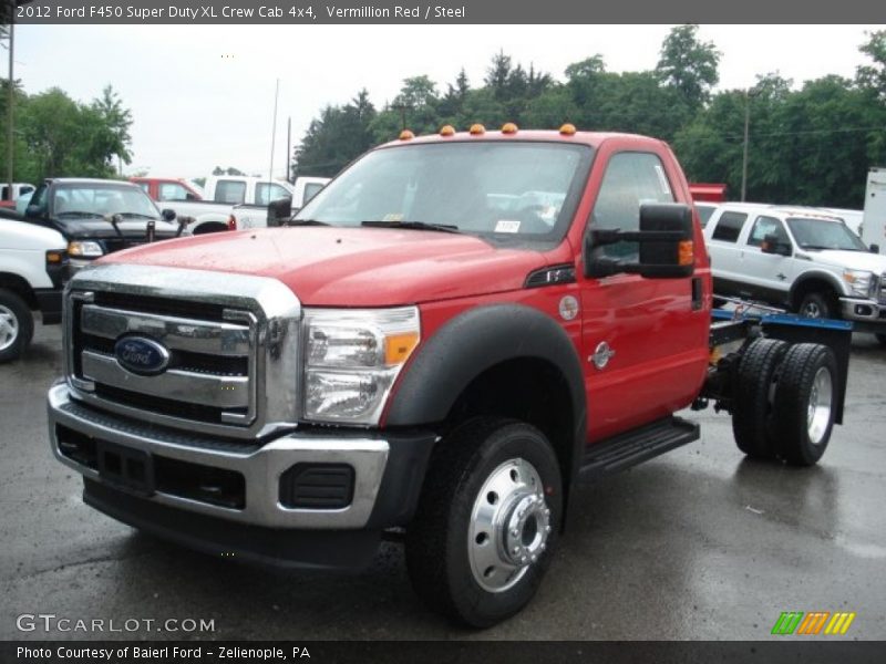 Vermillion Red / Steel 2012 Ford F450 Super Duty XL Crew Cab 4x4